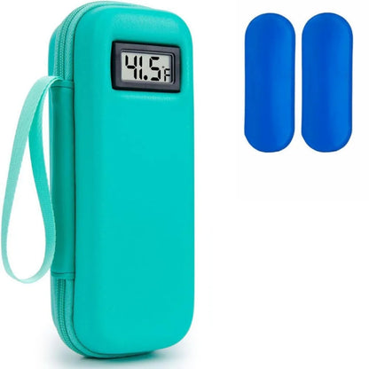 Insulin Cooler Travel Case with Thermometer Display Waterproof Medicine Organizer Bag Insulin Cooling Bag for Diabetics