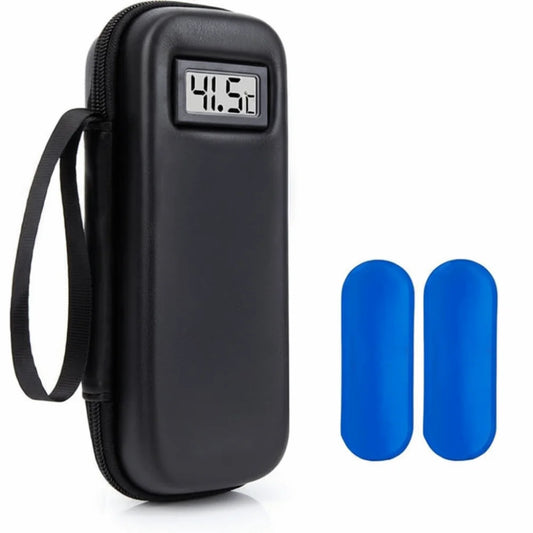Insulin Cooler Travel Case with Thermometer Display Waterproof Medicine Organizer Bag Insulin Cooling Bag for Diabetics