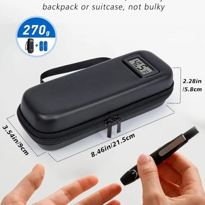 Insulin Cooler Travel Case with Thermometer Display Waterproof Medicine Organizer Bag Insulin Cooling Bag for Diabetics